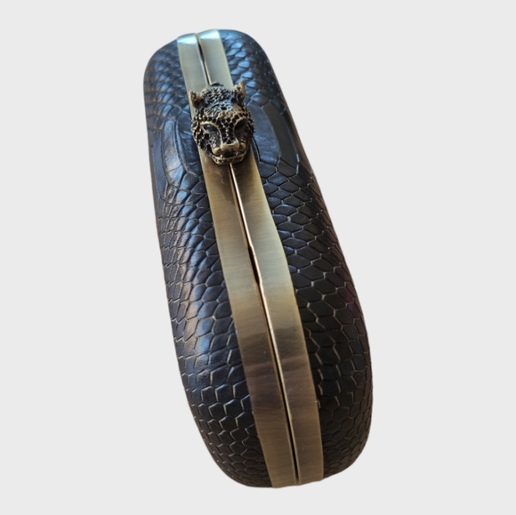 💢Sale💢 BNWOT House of Harlow 1960 Tilda framed snake embossed clutch - Picture 3 of 8